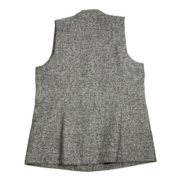 Chicos Metallic Silver Grey Three-Button Vest Size Med  8 - Picture 2 of 10